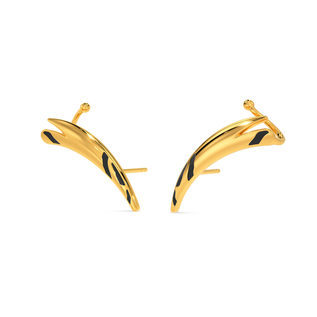 Bold In Stripes Gold Earrings