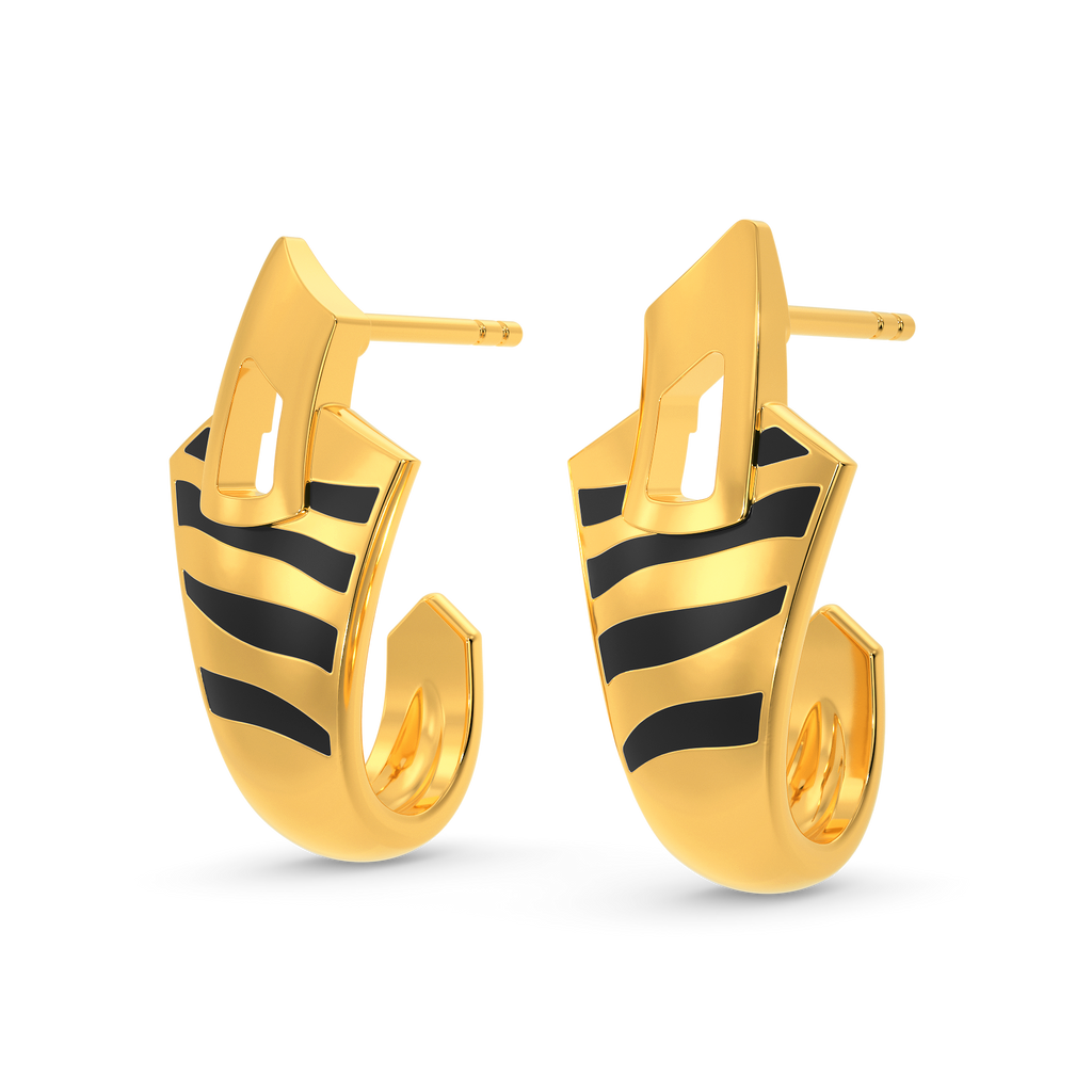 Touch Of Wildness Gold Earrings