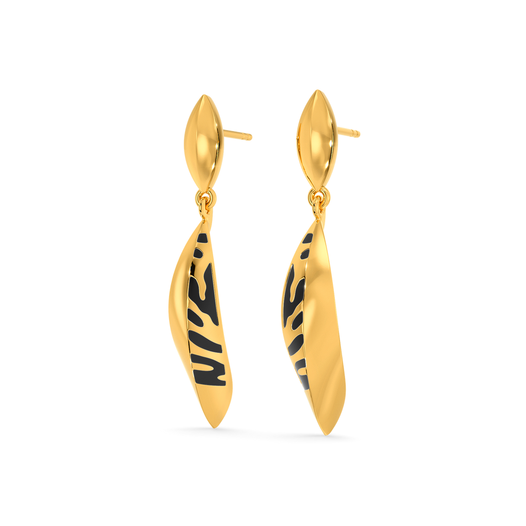 I Am Fearless Gold Earrings