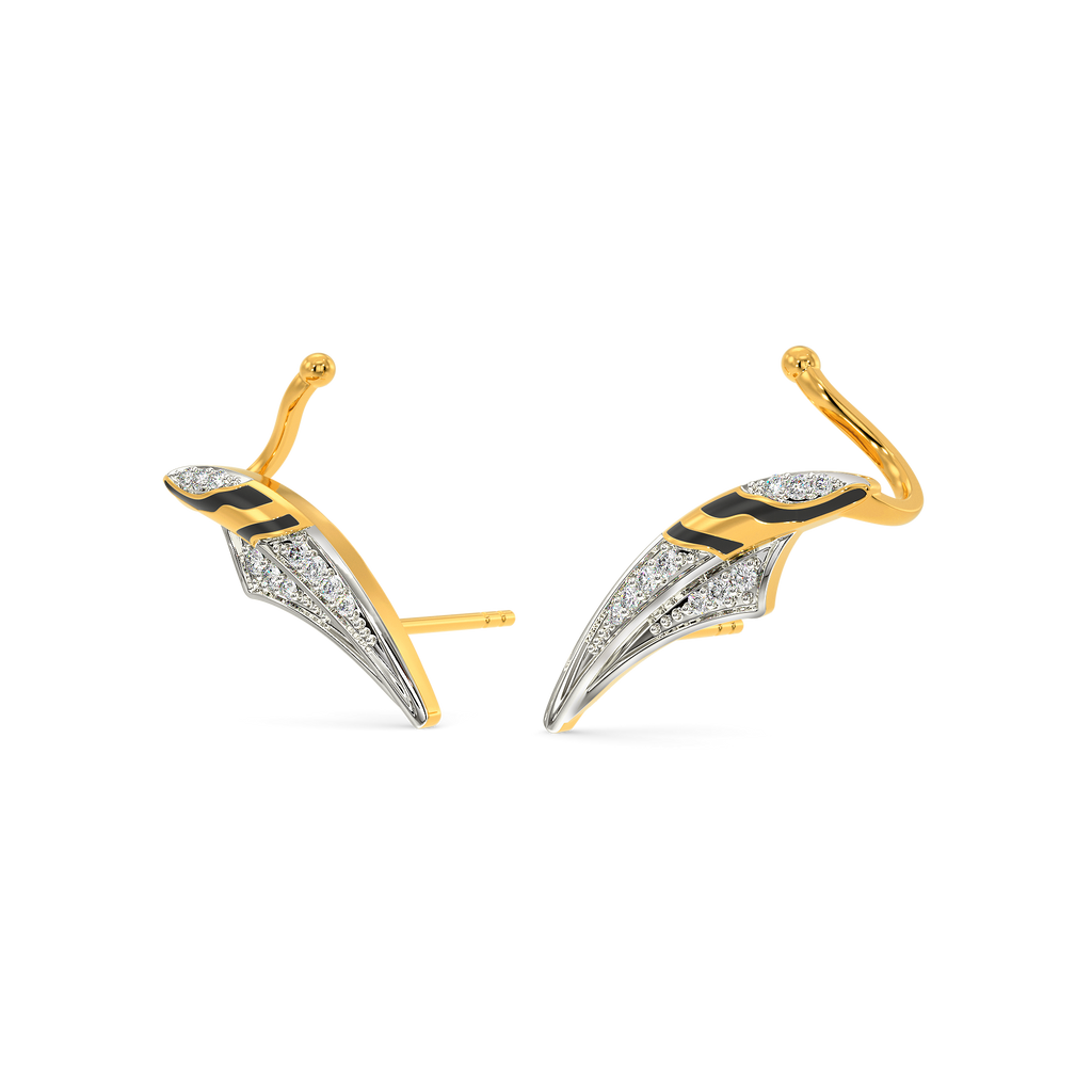 Tigress Muzzle Diamond Earrings