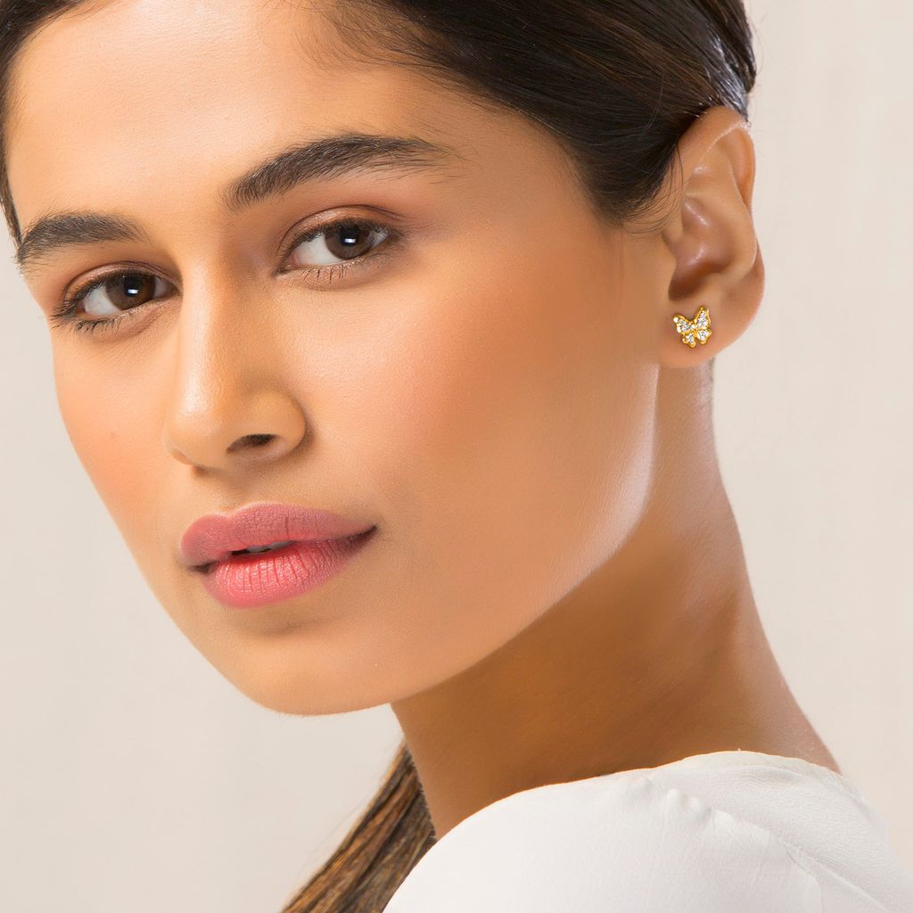 Glitter Fly Diamond Earrings