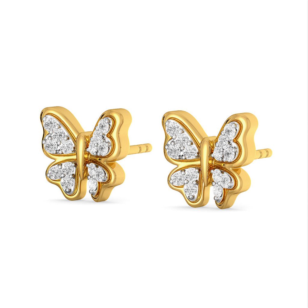 Glitter Fly Diamond Earrings