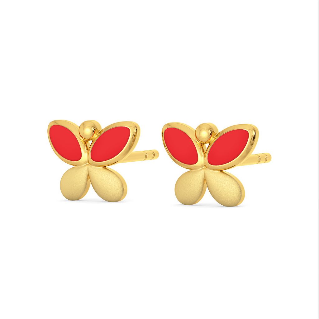 The Rad Red Gold Earrings