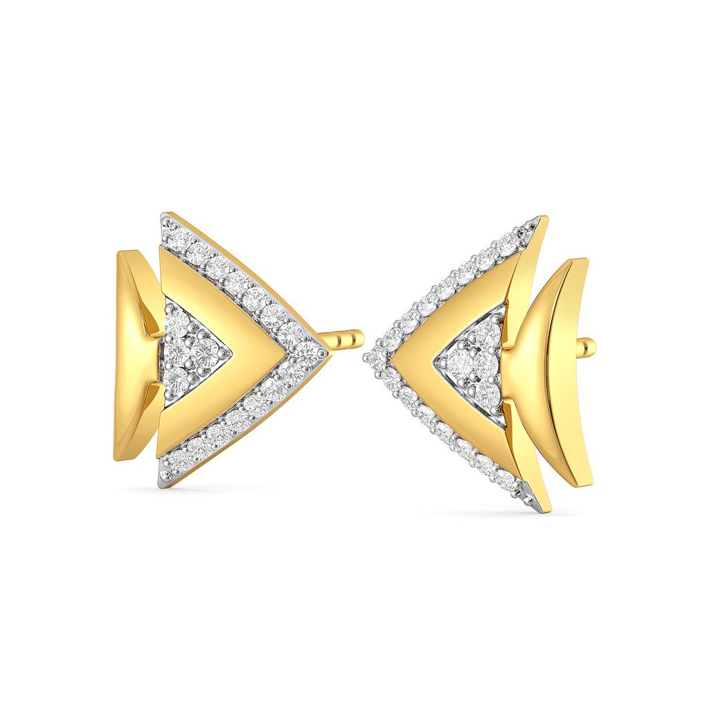 Fin and Fine Diamond Earrings