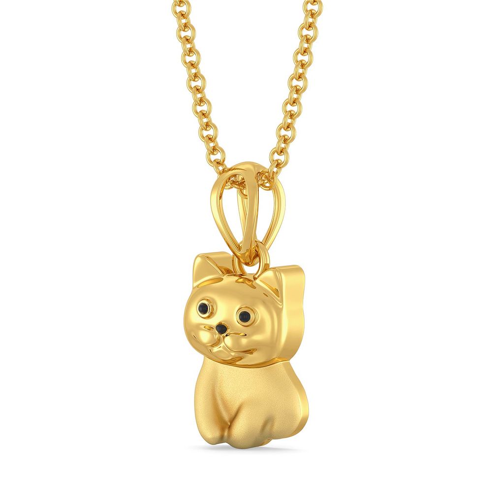 The Purrfect Portion Gold Pendants