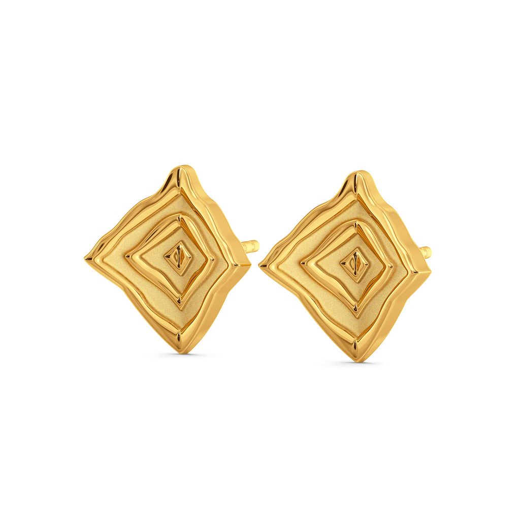 Stripe Type Gold Earrings