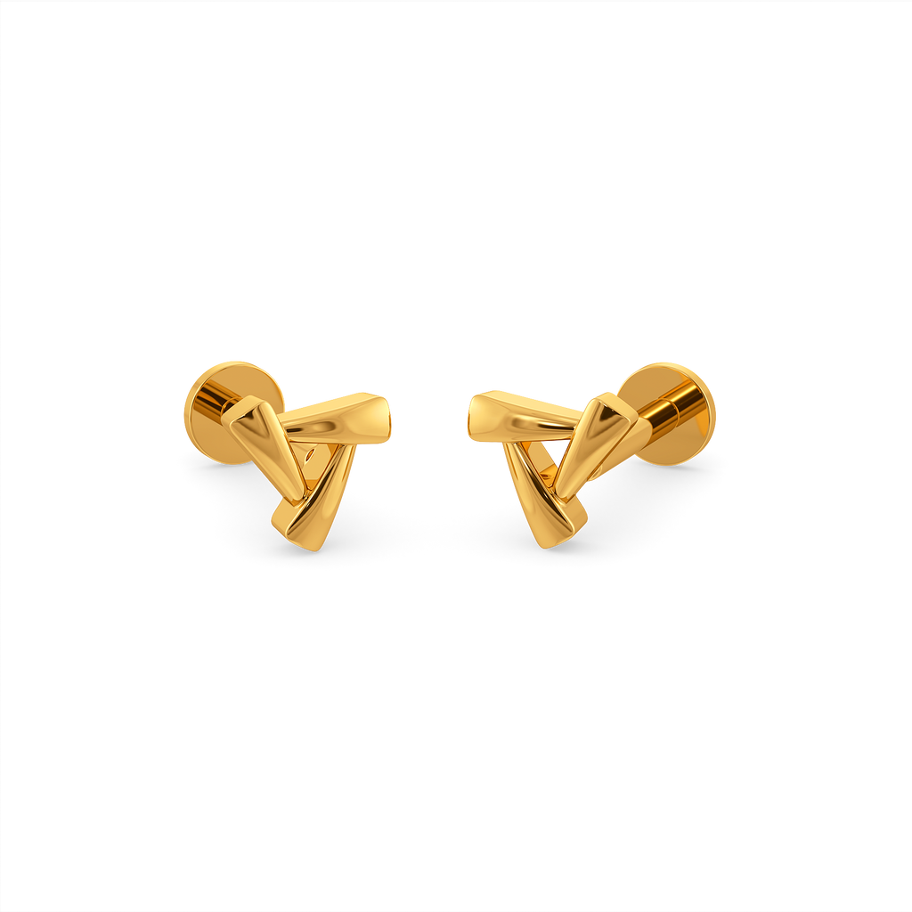 Trio Gleam Gold Earrings