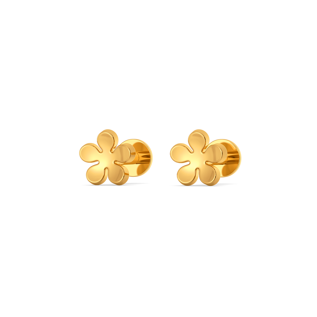 Petal Glow Gold Earrings