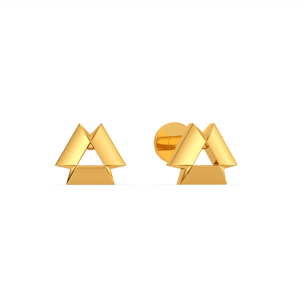 Edge Play Gold Earrings