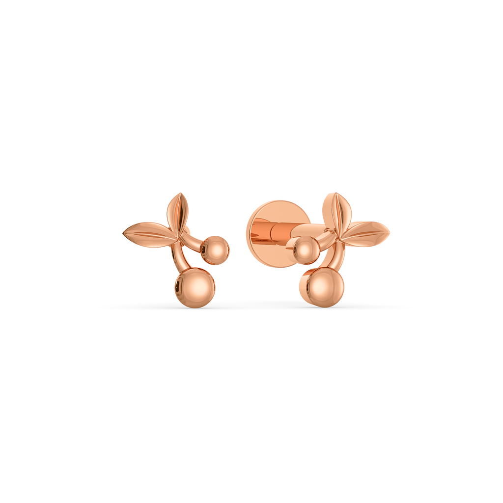 Cherry Bloom Gold Earrings