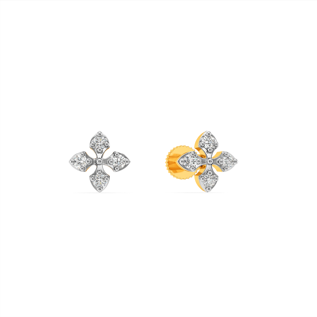 Floral Bloom Diamond Earrings