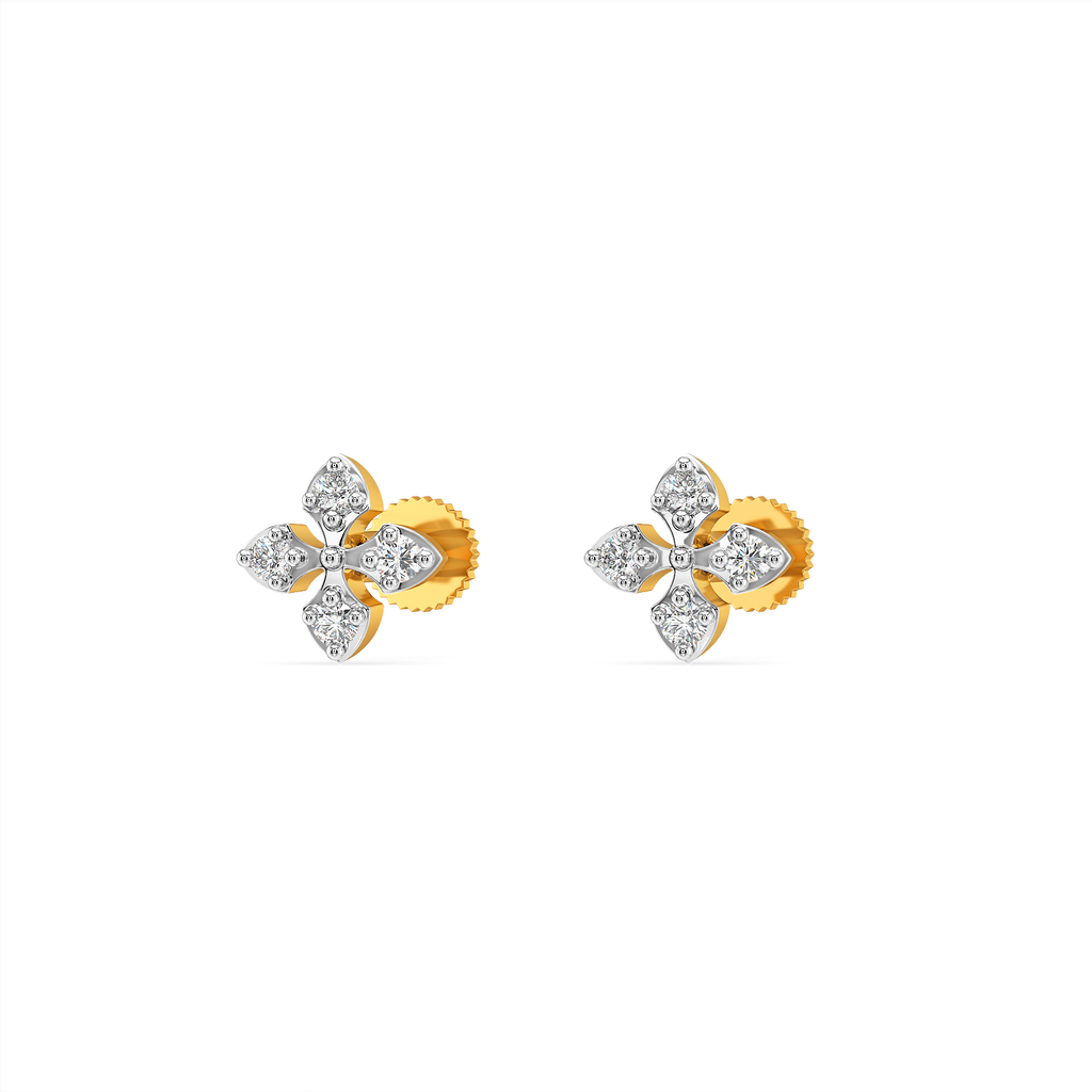 Floral Bloom Diamond Earrings