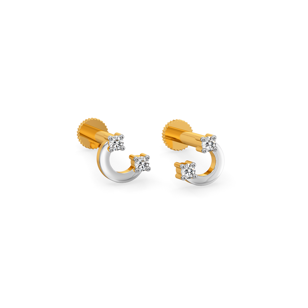 Glow Curve Diamond Earrings