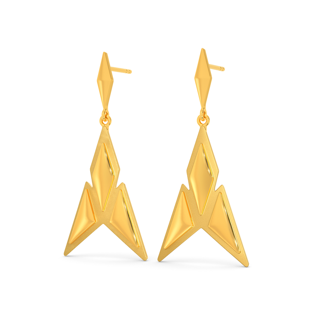 In The Battlefield Gold Earrings