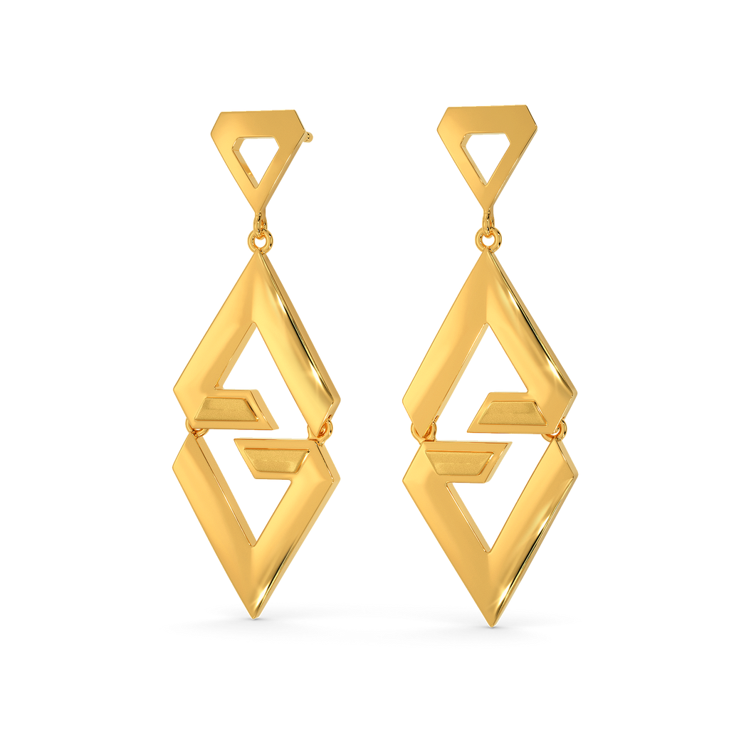 Metallic Power Gold Earrings