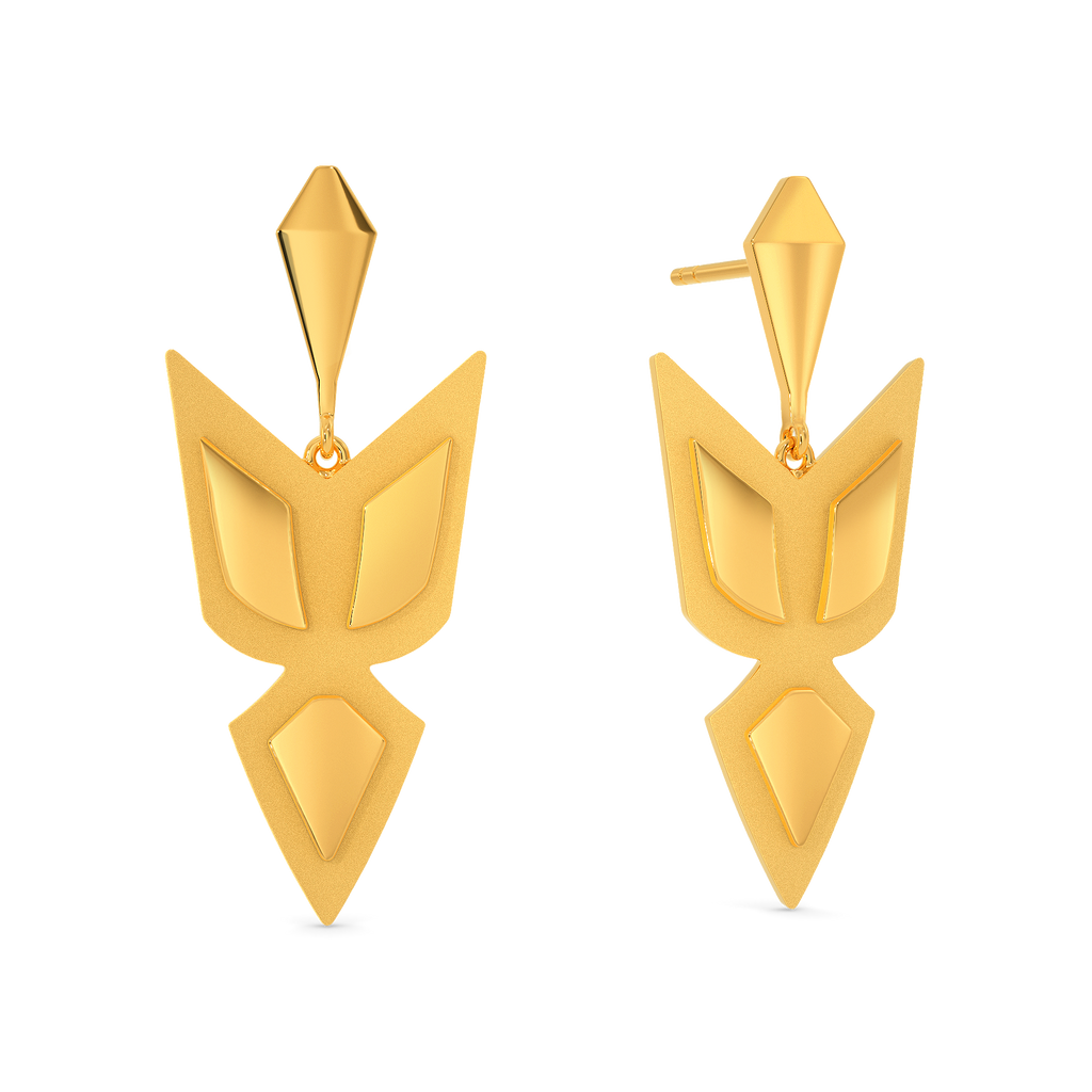 Touch Of Boldness Gold Earrings