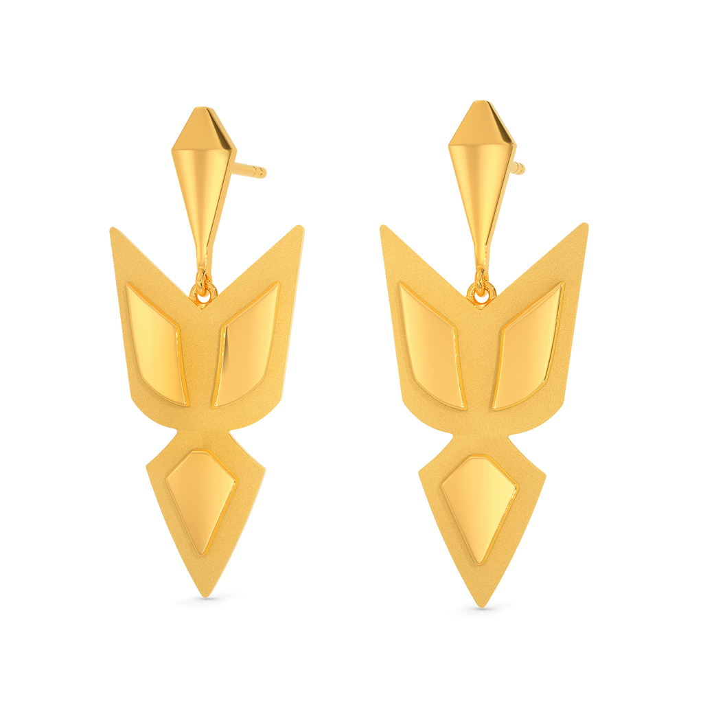 Touch Of Boldness Gold Earrings