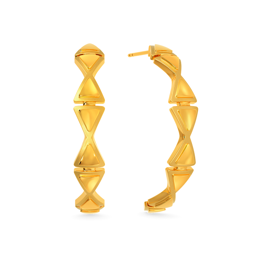 Edgy Power Gold Earrings