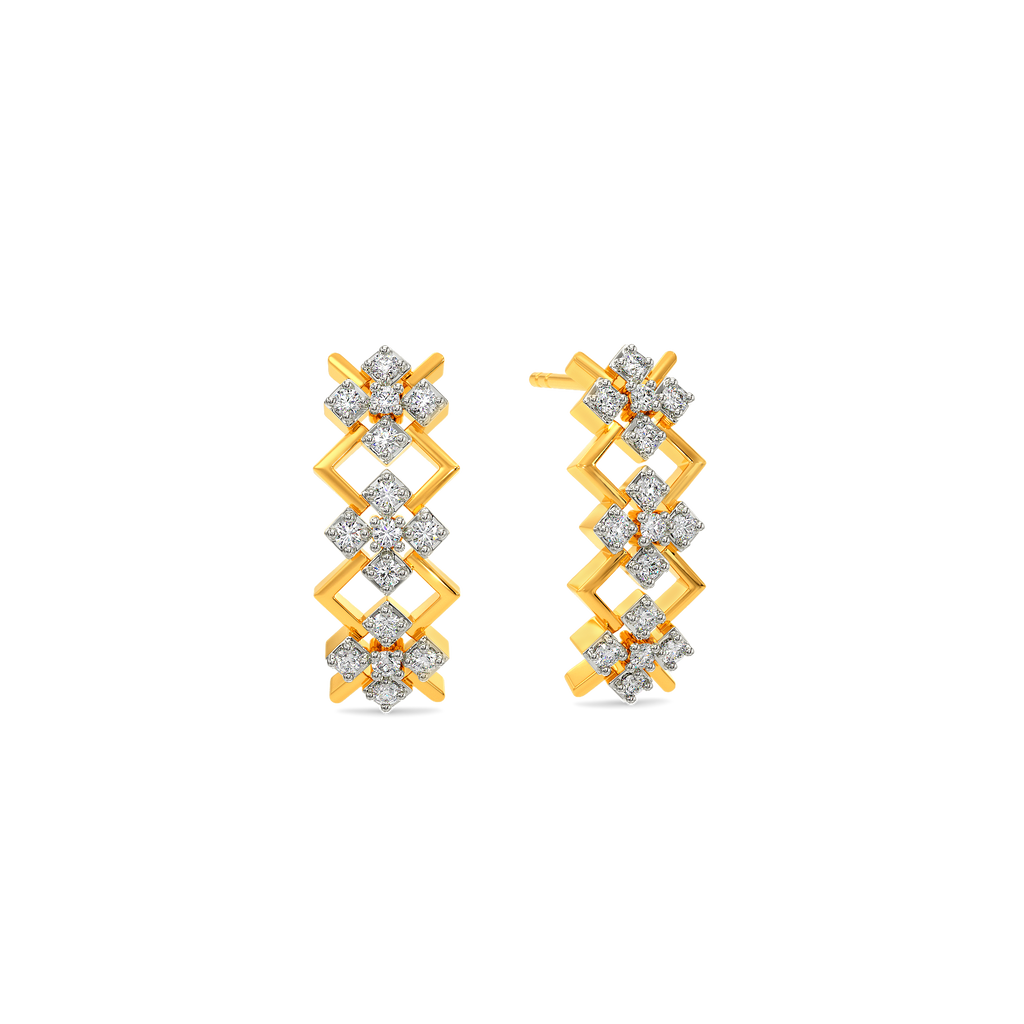 Tartan Glow Diamond Earrings