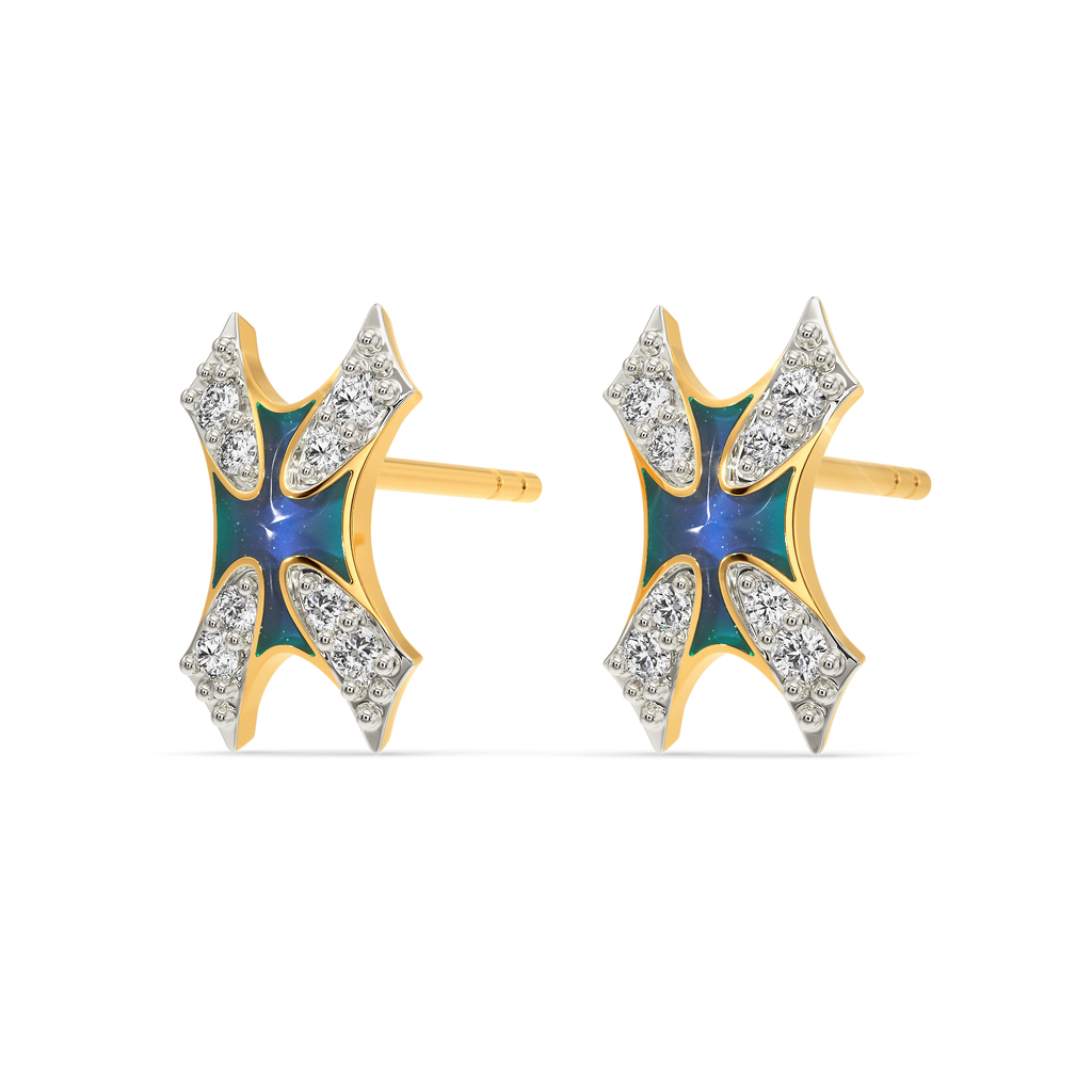 In A Blue Fantasy World Diamond Earrings