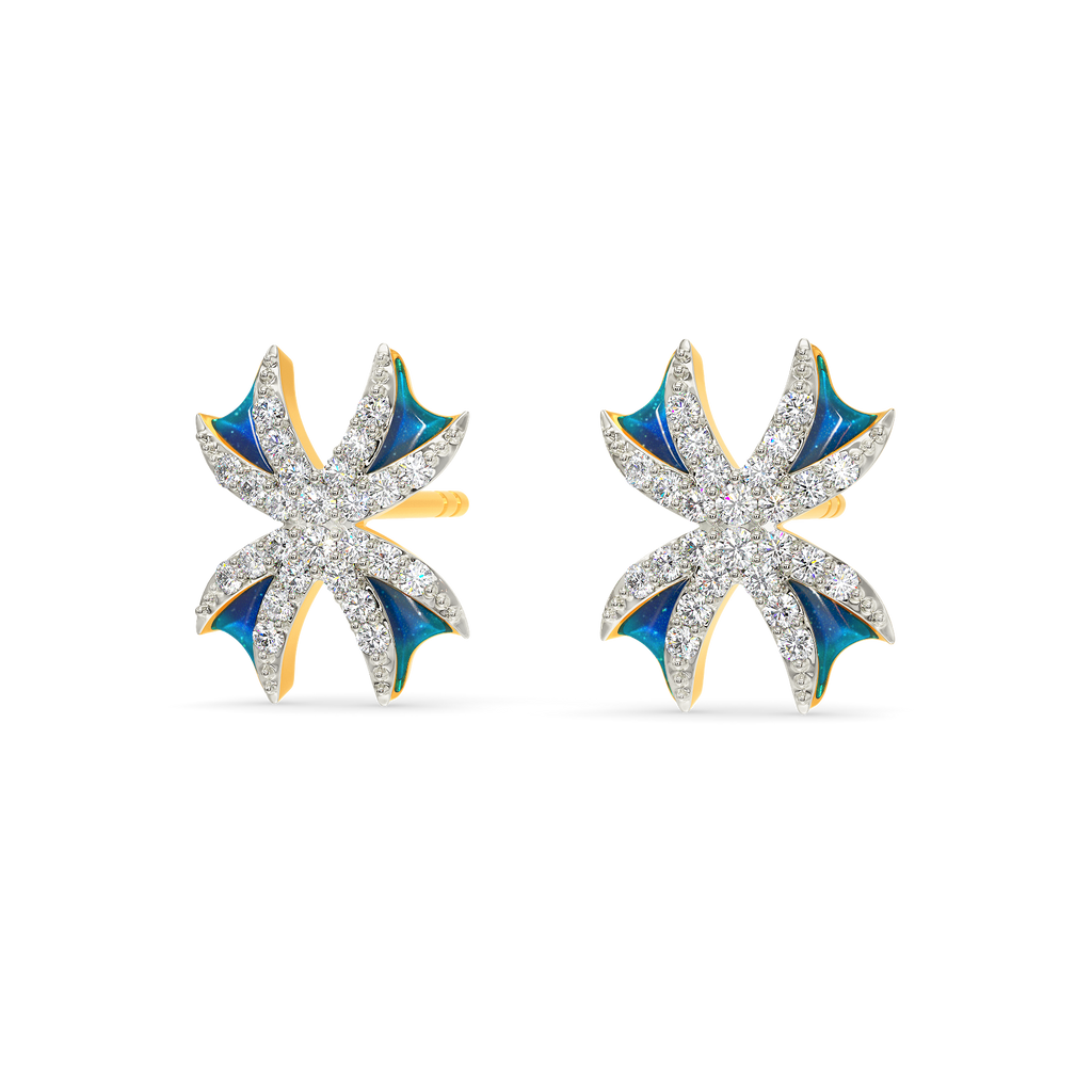Dream In Blue Diamond Earrings