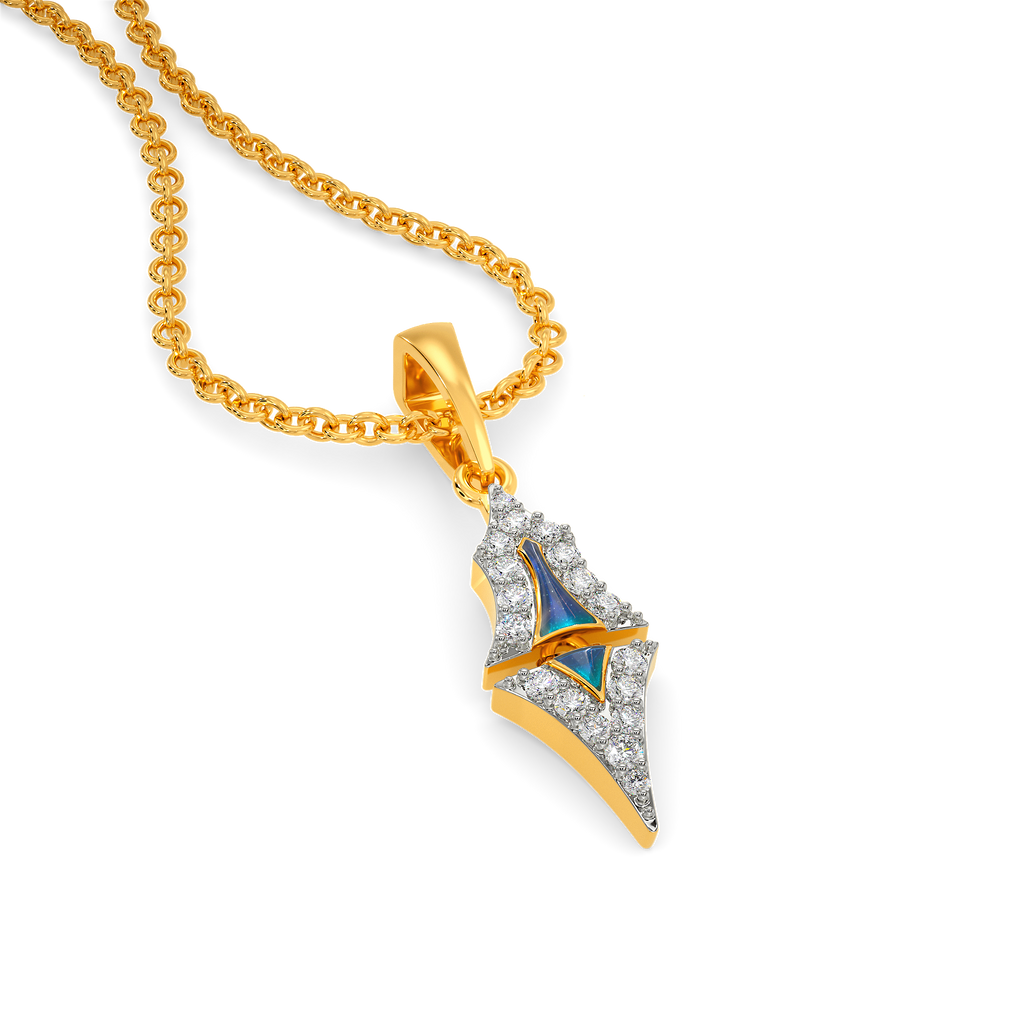 Glow in Blue Diamond Pendants