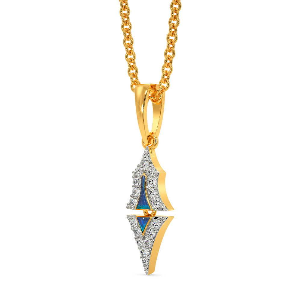 Glow in Blue Diamond Pendants