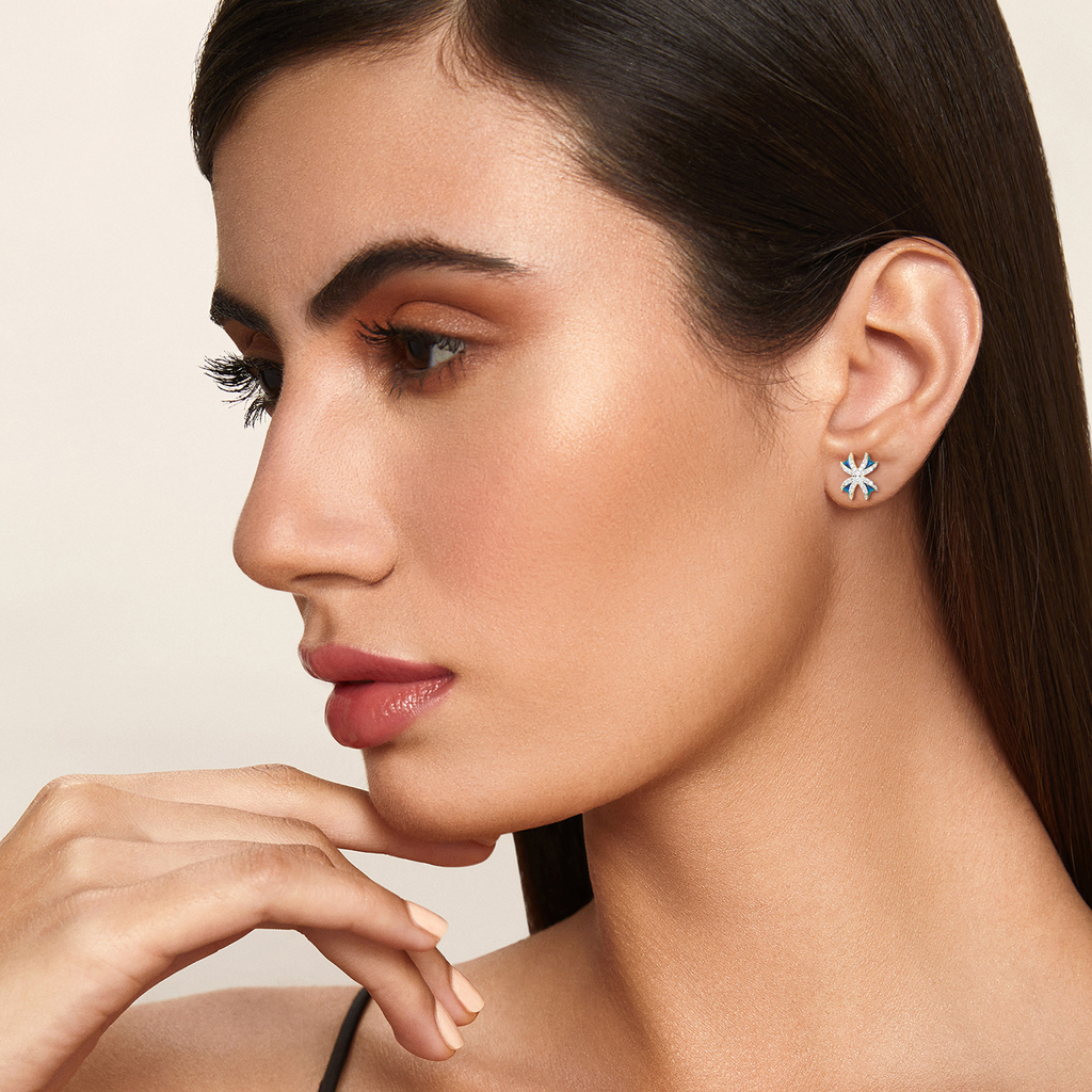 Dream In Blue Diamond Earrings