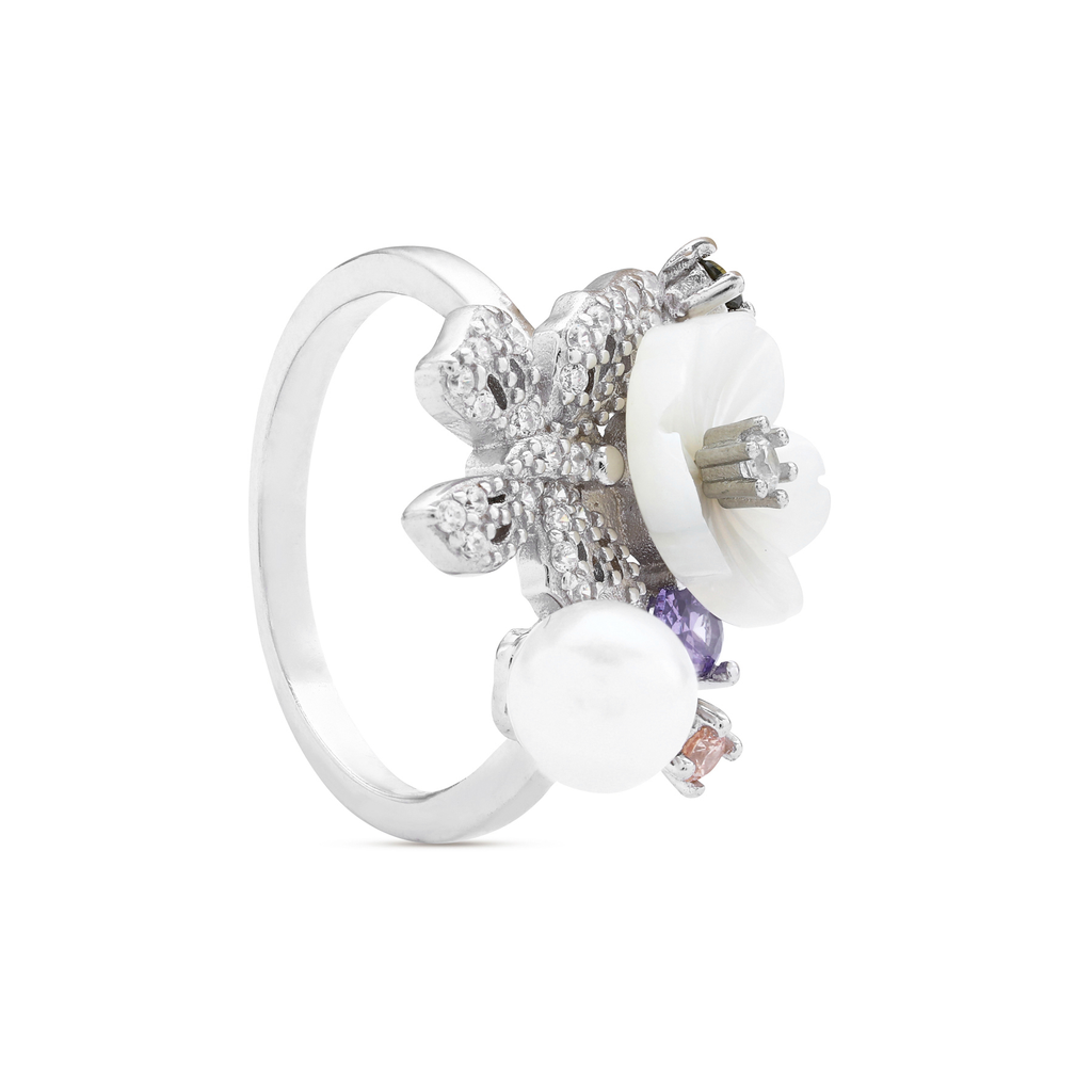 Misty Flora Silver Rings alternate view 2