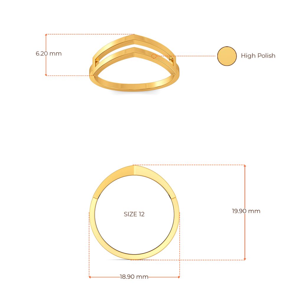 Fancy Folds Gold Rings image