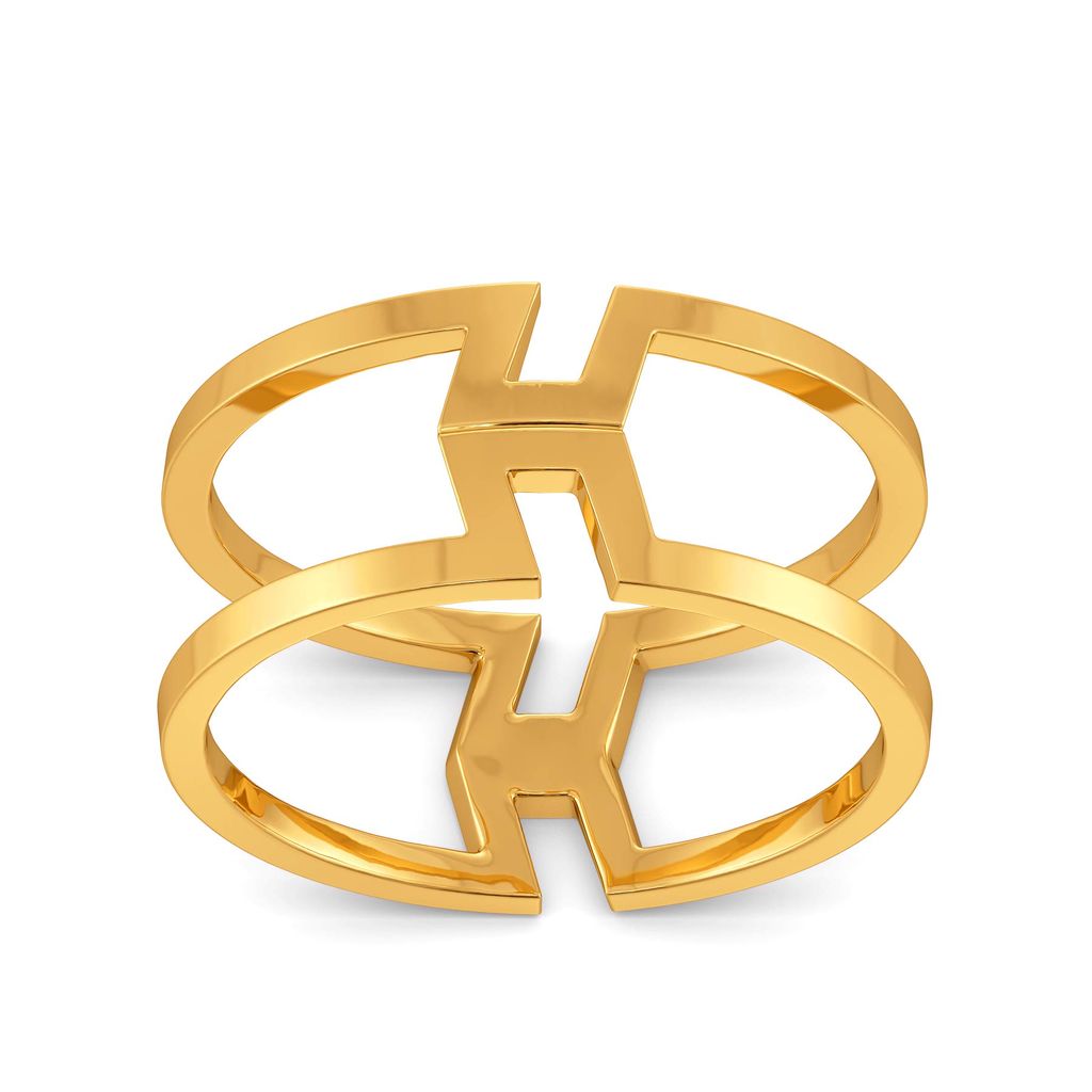 Pleats N Folds Gold Rings alternate view 3