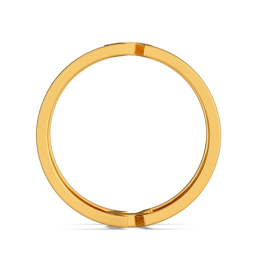 Pleats N Folds Gold Rings image