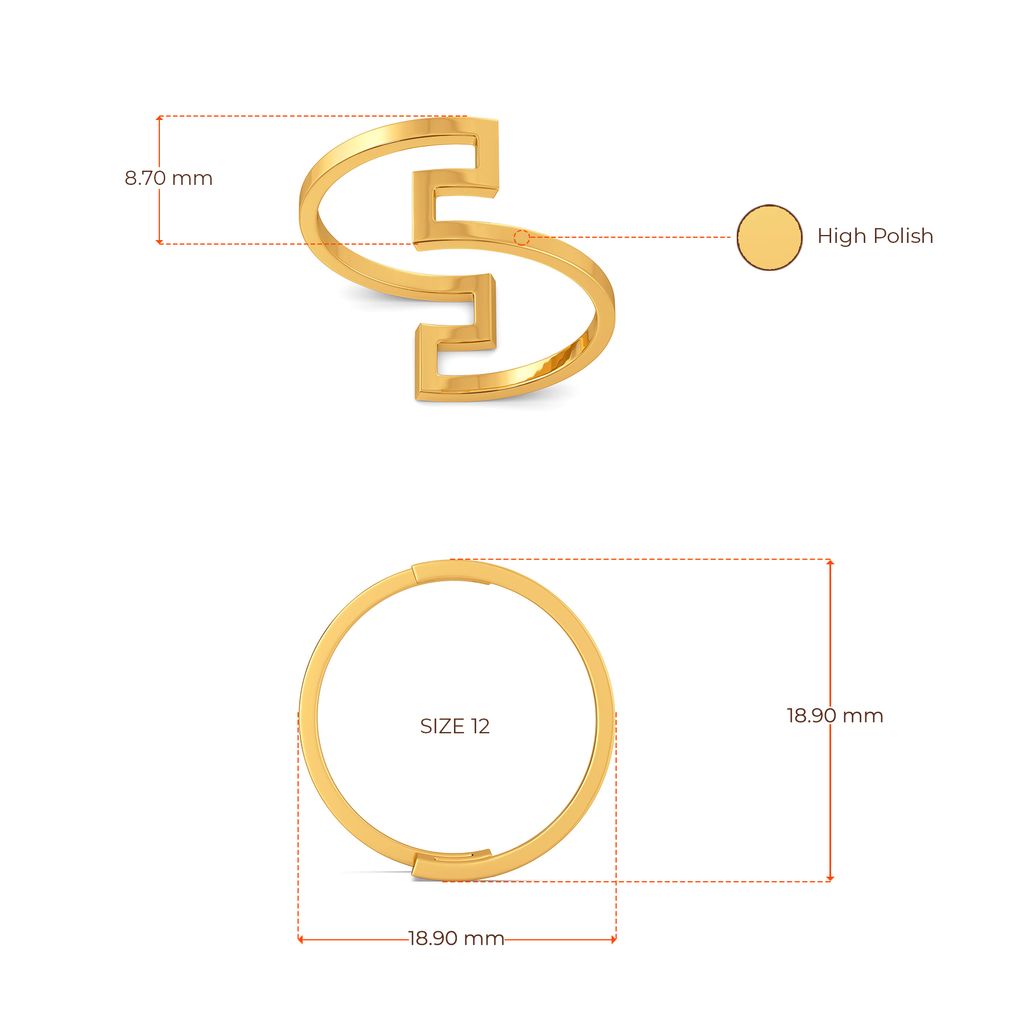 Curly Twirly Gold Rings image