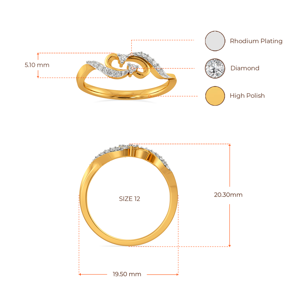Offbeat Balance Diamond Rings image