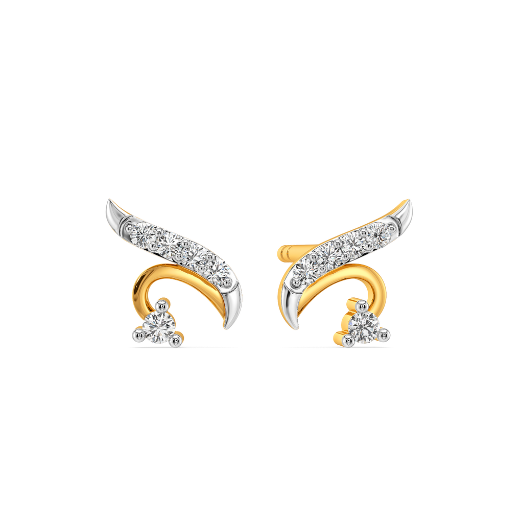 Offbeat Balance Diamond Earrings
