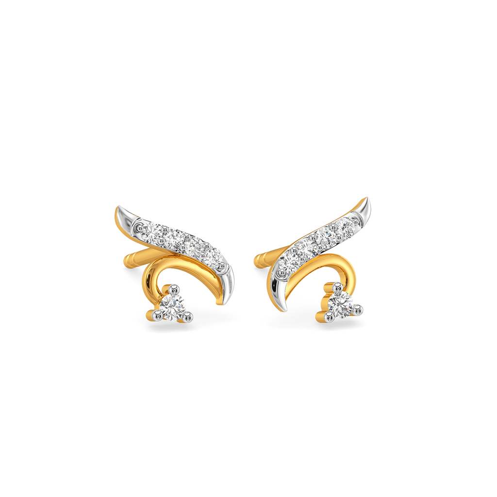 Offbeat Balance Diamond Earrings