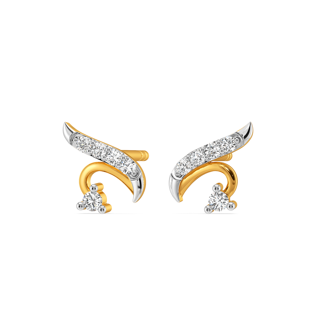 Offbeat Balance Diamond Earrings