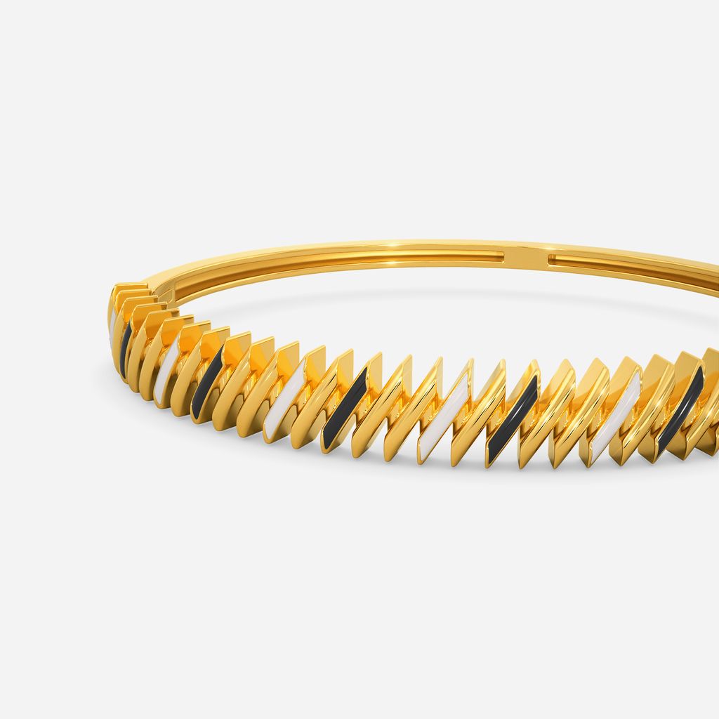Striped Right Gold Bangles