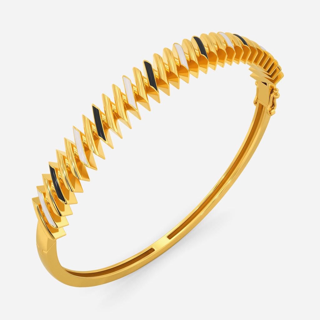 Striped Right Gold Bangles