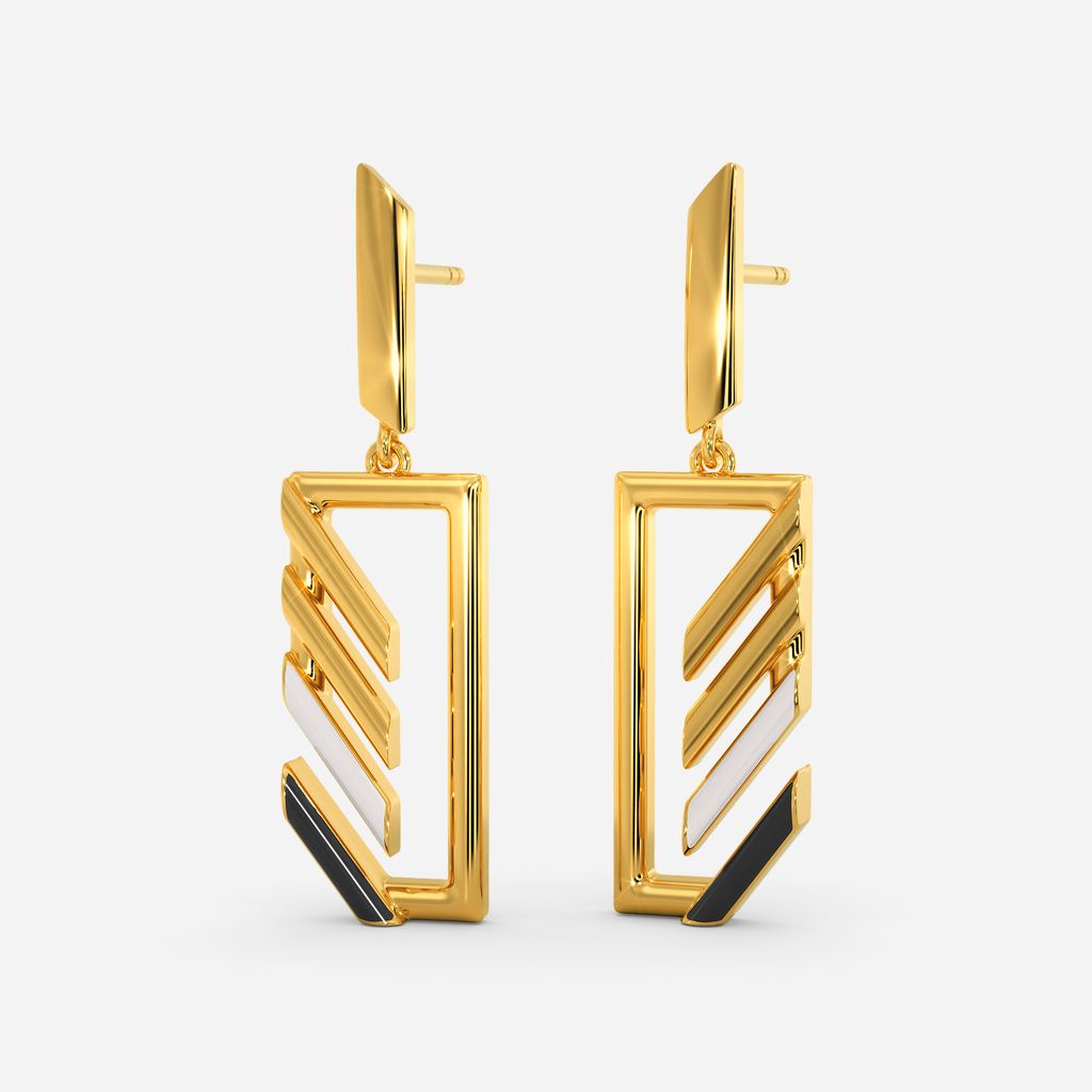 Stripe Swipe Gold Earrings