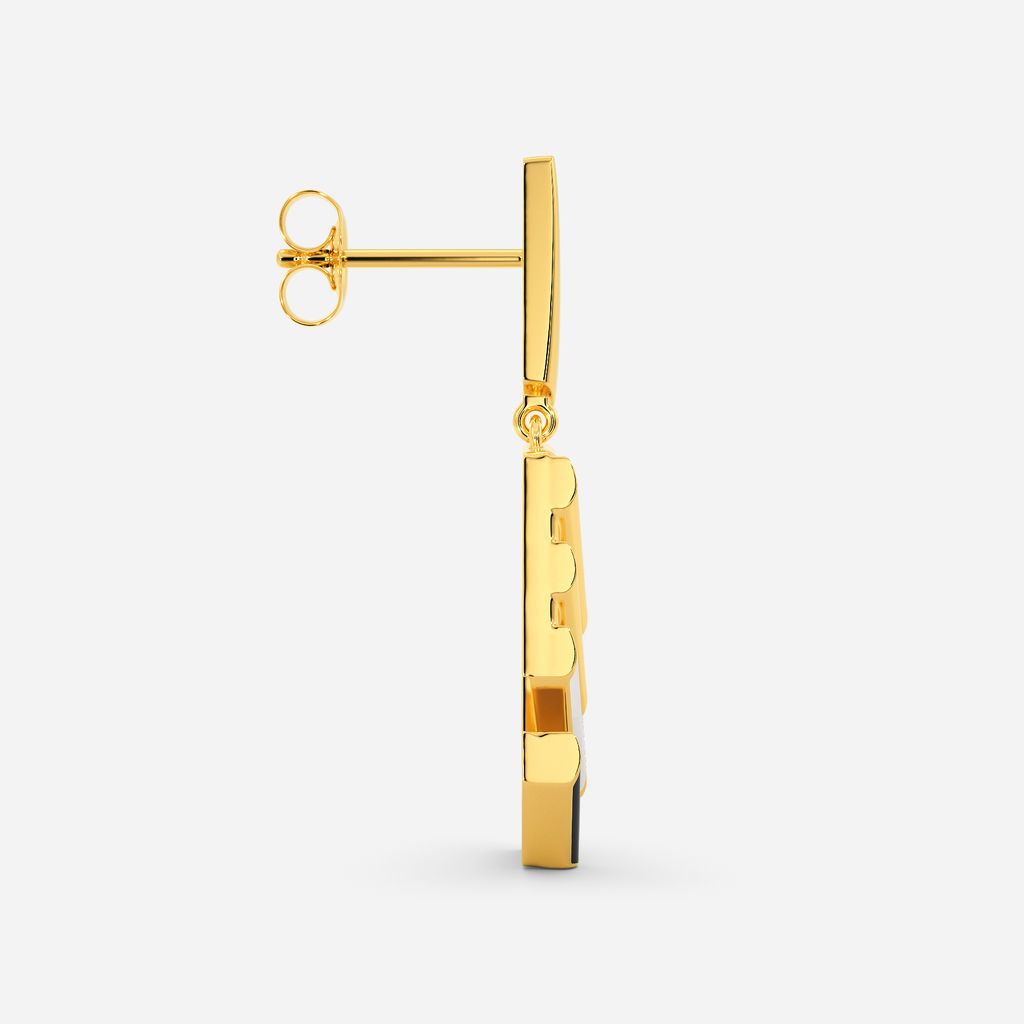 Stripe Swipe Gold Earrings