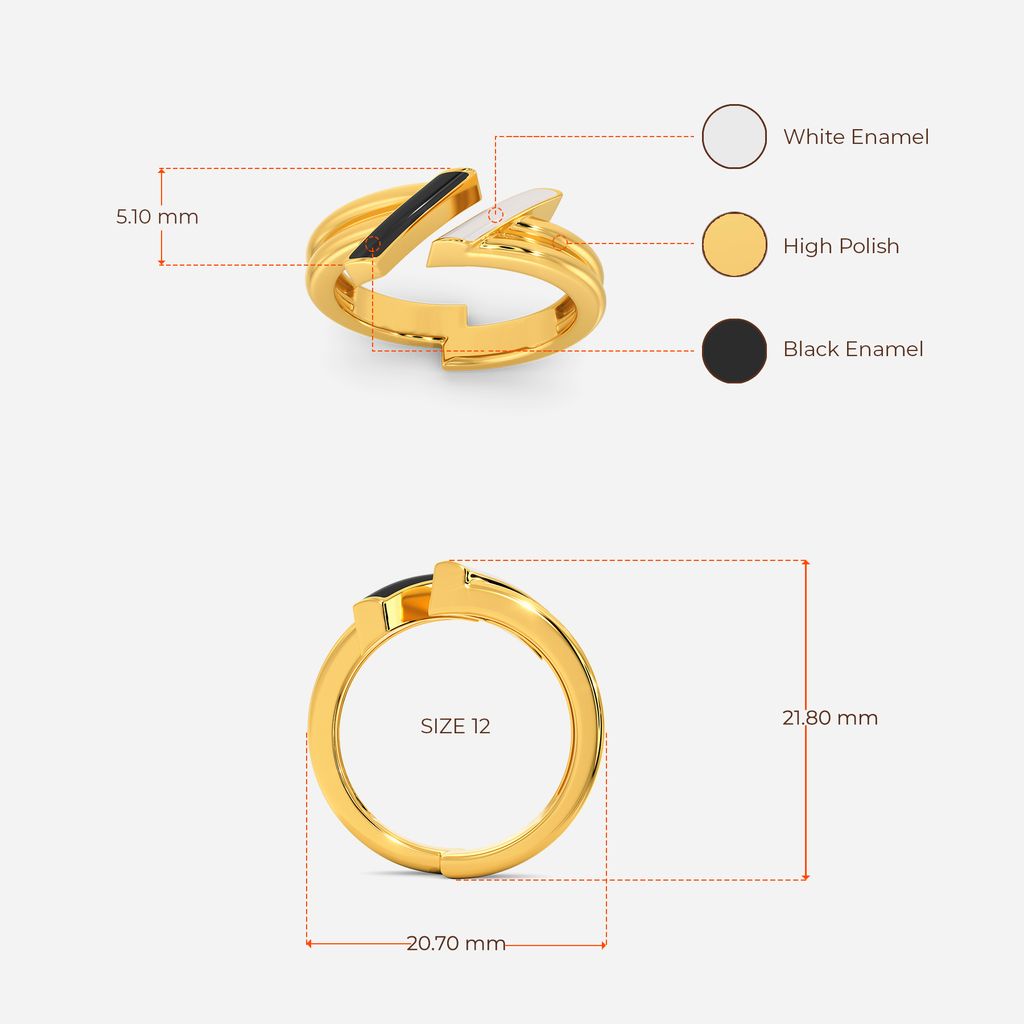 Stripe Swipe Gold Rings image