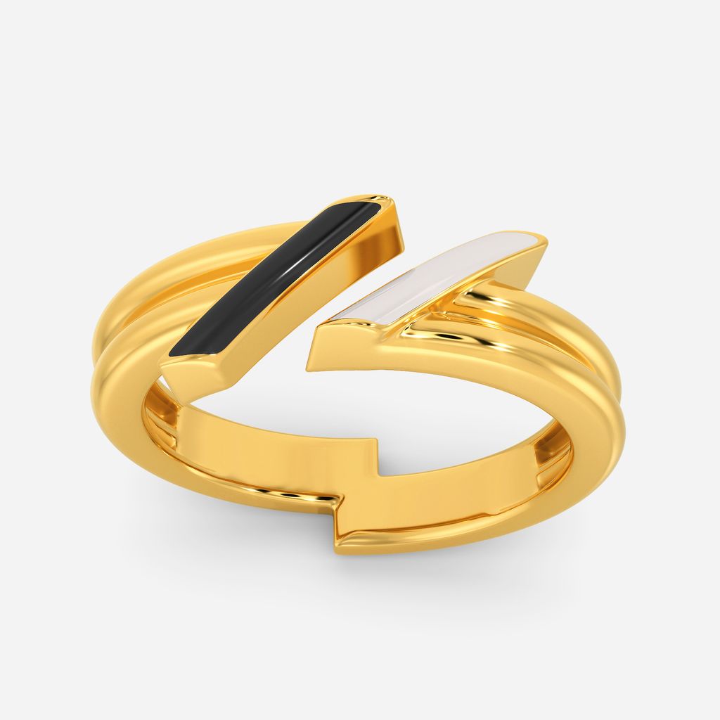 Stripe Swipe Gold Rings alternate view 3
