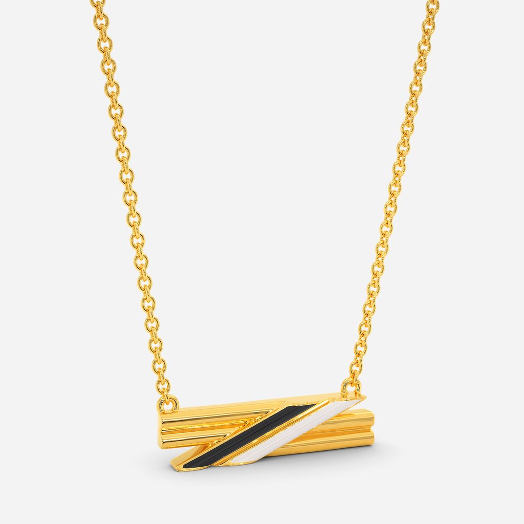 Stripe Swipe Gold Necklaces