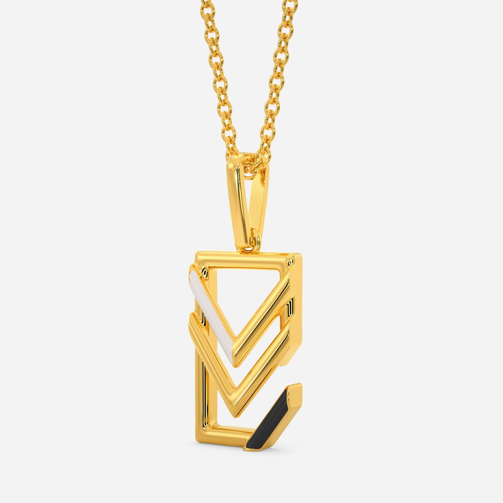 Stripe Swipe Gold Pendants
