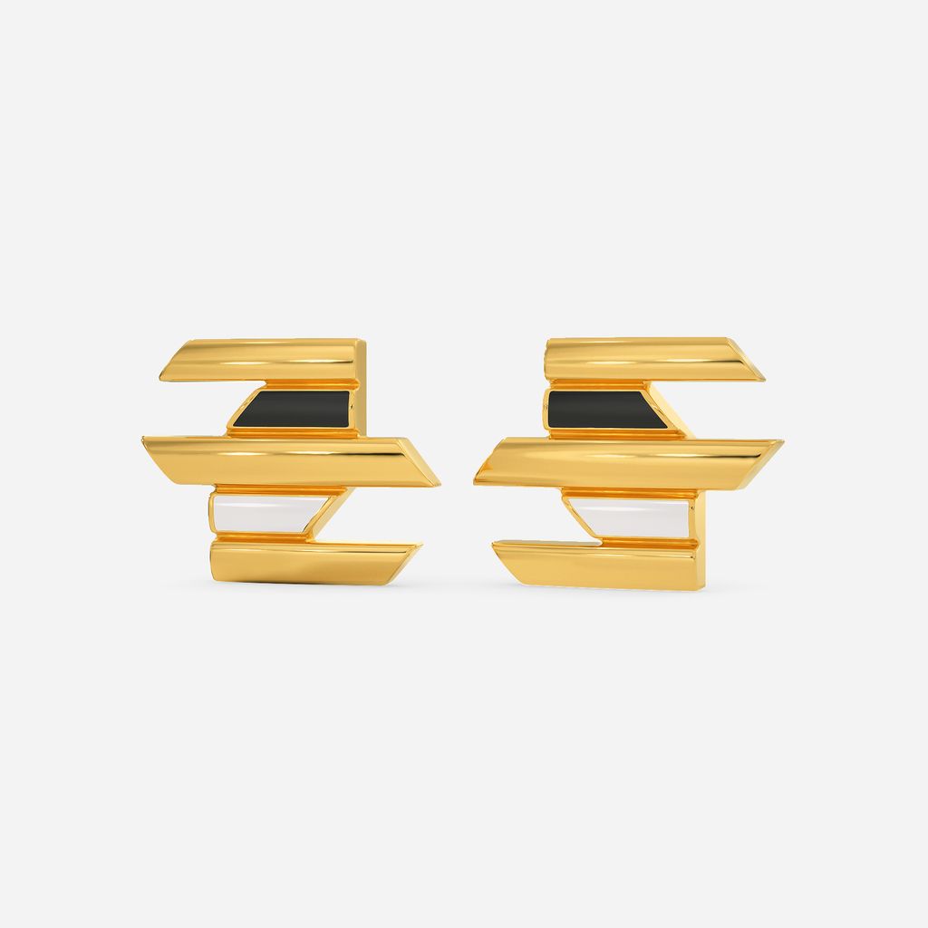 My Kinda Stripe Gold Earrings