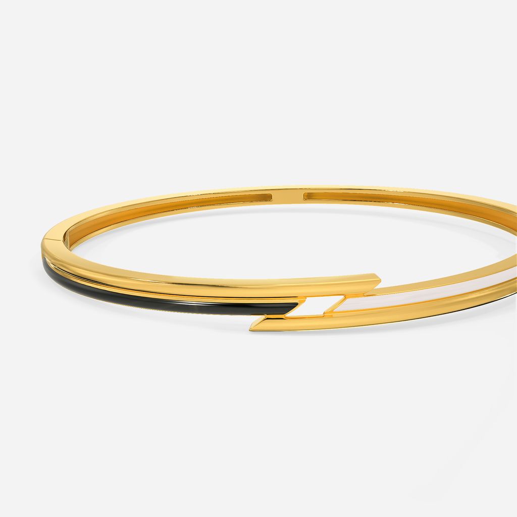 Code O Stripe Gold Bangles