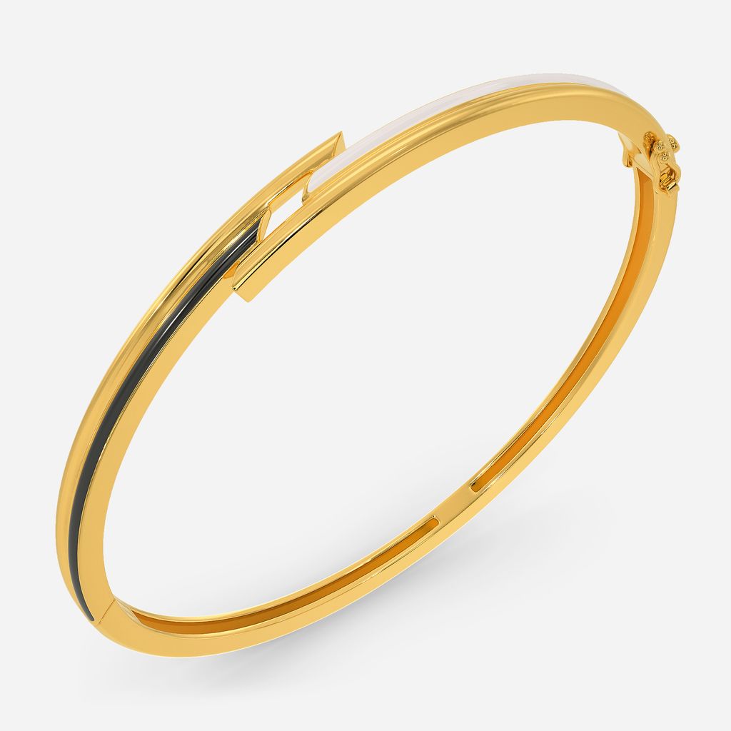 Code O Stripe Gold Bangles
