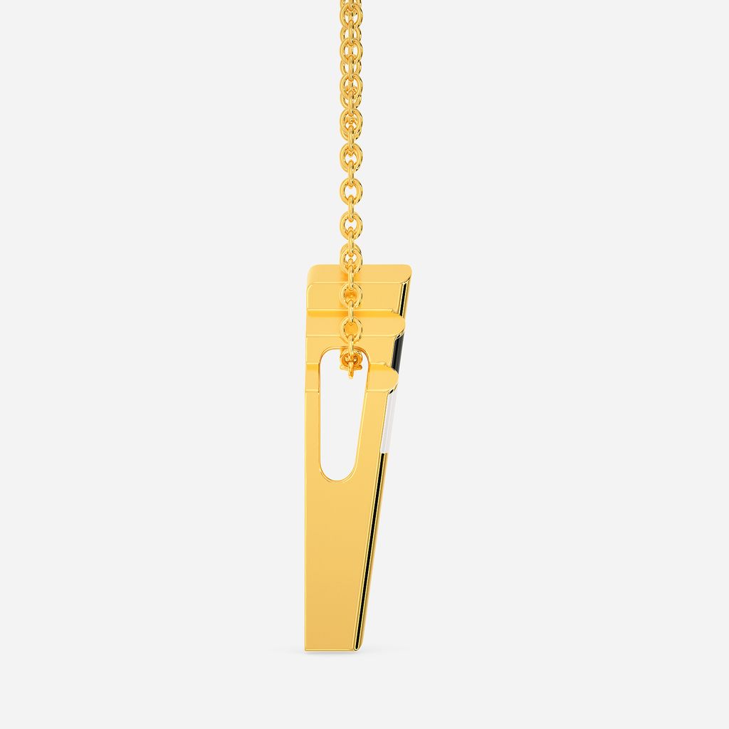 Code O Stripe Gold Pendants