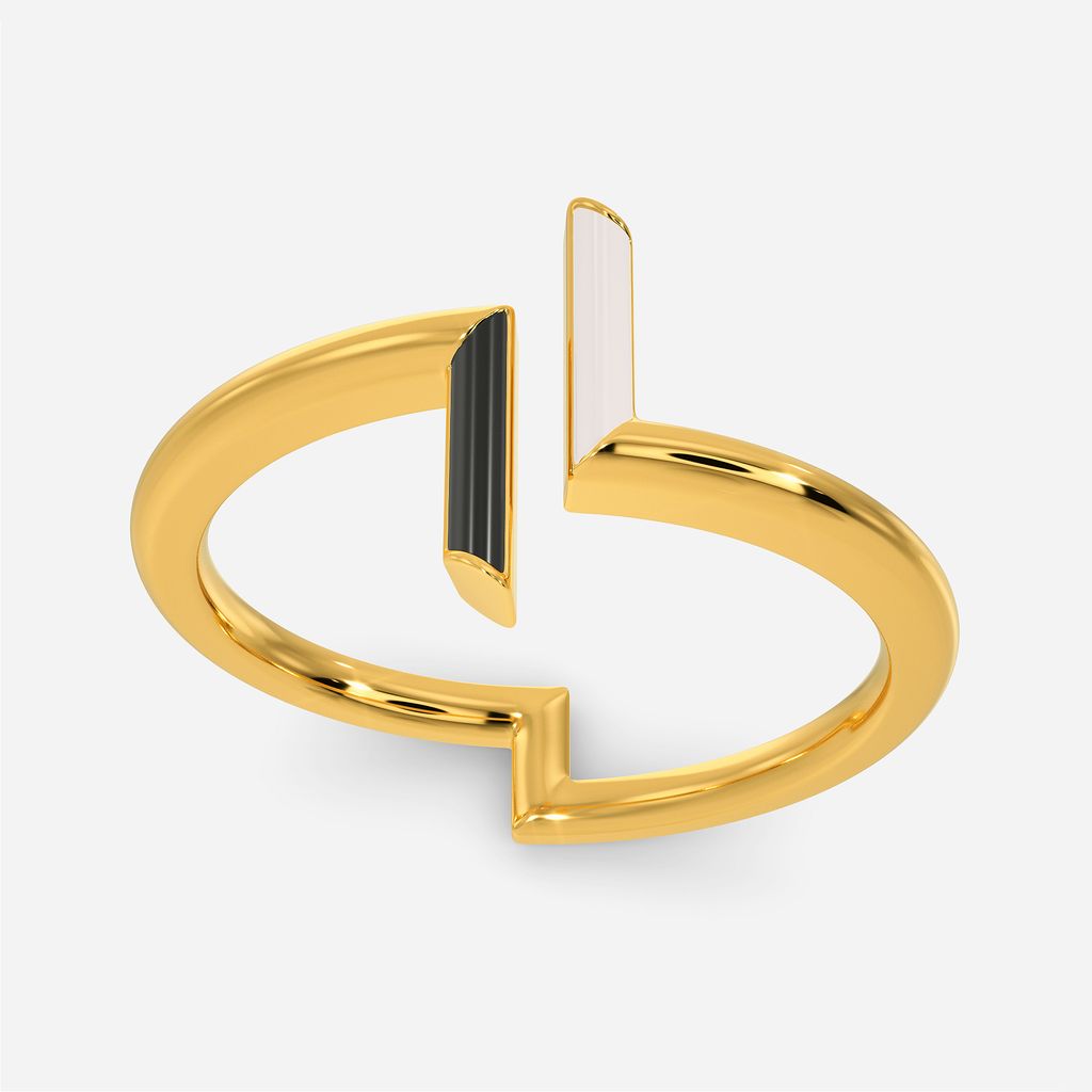 Chevron Shades Gold Rings alternate view 3